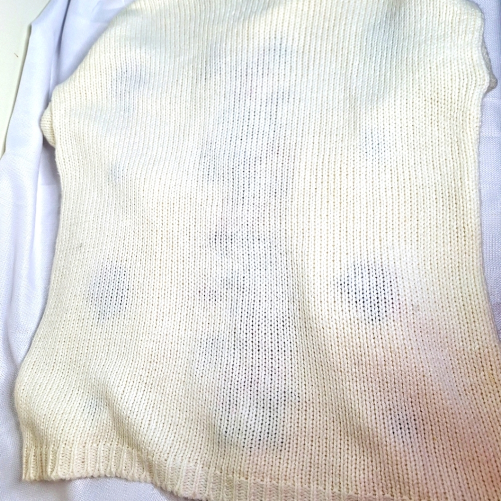 Bobbie Brooks hand knitted, cottage core, granny core 55% Ramie sweater. - Picture 3 of 6